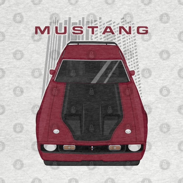 Mustang Mach 1 1971 to 1972 - Maroon by V8social